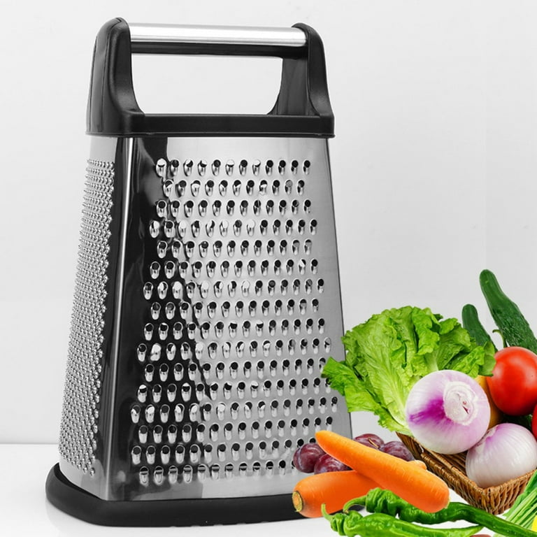 Choice 9 Stainless Steel Extra Coarse Grater with Black Non-Slip Handle