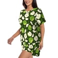 thumbnail image 2 of Haiem Green Fruit Pattern Pajama Set for Women 2 Piece Lounge Set Short Sleeve Tops and Shorts Soft Sleepwear-Large, 2 of 7