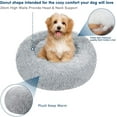 thumbnail image 3 of Dog Bed, Round Plush Pet Bed, Cat Bed, Dog House, Puppy Cushion, Portable Warm Soft Comfortable Dog Sofa, Donut Shape Small Dog Bed Soft Cat Sleeping Bed, 3 of 5
