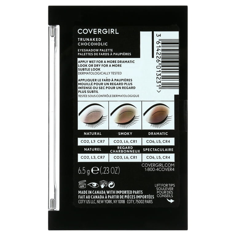 COVERGIRL TruNaked Palette, 845 Chocoholic, 0.23 oz, 8 Shades