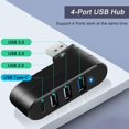thumbnail image 2 of Hub USB VIENON USB 3.0 de 4 puertos con 3 puertos USB y 1 puerto de alimentación/datos USB C, 2 of 7