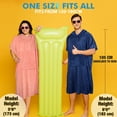 thumbnail image 2 of Tirrinia Surf Beach Changing Towel With Hood, Super Absorbent Microfiber Swim Robe Poncho for Men Women Bath Shower Pool, Navy, 2 of 7