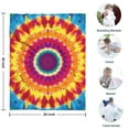 thumbnail image 4 of Colorful Rainbow Tie Dye Spiral Pattern Blanket,Comfortable Soft Flannel Throw Blanket,All Season,Warm Lightweight Blankets for Sofa Bed Couch Living Room Chair,30"x40", 4 of 4