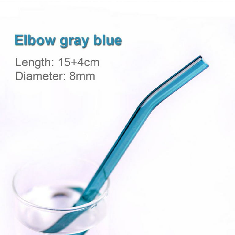 Reusable Glass Drinking Straws - 8mm*18cm- Smoothie Straws for Milkshakes,  Frozen Drinks, Smoothies, Bubble Tea - Environmentally Friendly 