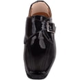 thumbnail image 2 of ABSOLUTE FOOTWEAR Childrens Kids Junior Boys Slip On Faux Patent Leather Formal Smart School Wedding Shoes - Black - US Child 5, 2 of 7