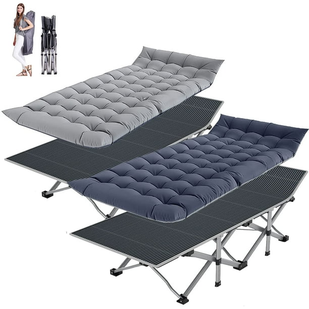 2 Pack Folding Cot Camping Cot, Folding Camping Bed Outdoor Portable