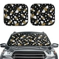 thumbnail image 2 of Disketp 2 Piece Honey Bees At Night Pattern Windshield Sunshades,Folding Windshield Sun Shade For Car Suv Trucks Sedan,Blocks Uv Rays Sun Visor Protector-Small, 2 of 7