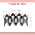 thumbnail image 2 of Fancy Hair Combs for Women Decorative 4 Pieces Pearl Black Hair Side Combs, Daily French Twist Hair Tool Birthday Hair Comb Clips Gift for Girls Wedding Accessories, 2 of 5