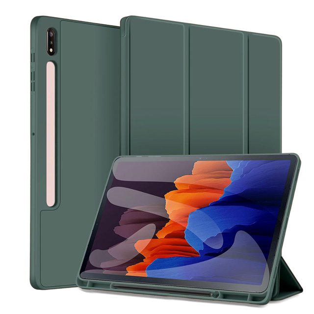 Funda Para Samsung Galaxy Tab S8 S7 de 11 pulgadas, carcasa inteligente con bandeja Para bolígrafo, FE S8 Plus 12,4