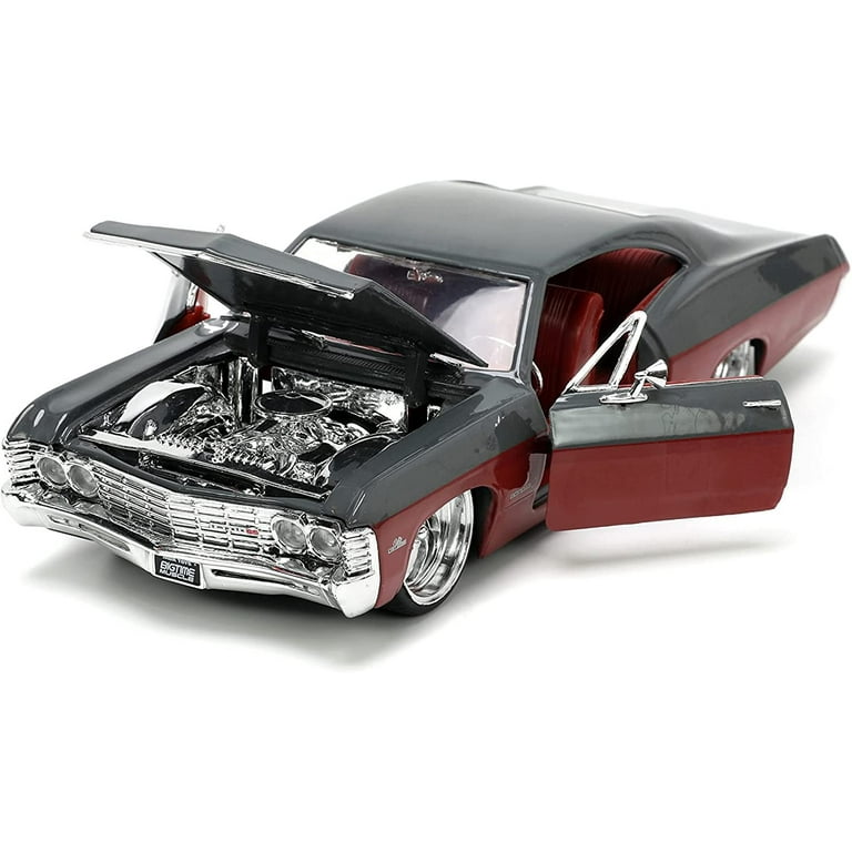 1967 Chevrolet Impala SS Gray and Burgundy with Burgundy Interior