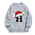thumbnail image 1 of WEAIXIMIUNG Chandail en Molleton pour Femmes Tendance Imprimé de Noël Décontracté à Manches Longues Pull Col Rond Sweat à Capuche 1, 1 of 4