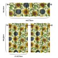 thumbnail image 6 of Kitchen Curtains 36 Inch Short - 3 Panel Set, Boho Sunflower Butterfly Floral Print, Rod Pocket Window Curtain for Rustic Farmhouse, Country Vintage Summer Decor, Easy Wash, 6 of 6