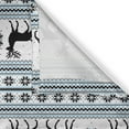 thumbnail image 6 of Ambesonne Nordic Valance & Curtain, Zigzag Reindeer and Snow, 55"x24", Black White Sky Blue, 6 of 6
