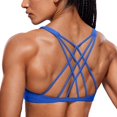 thumbnail image 1 of Sostén CRZ YOGA Sensación Desnuda con Tirantes Cruzados Soporte Medio Azul M, 1 of 4