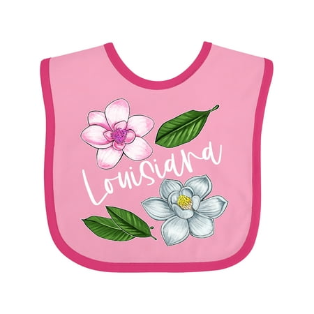 

Inktastic Louisiana Magnolia Flowers and Leaves Gift Baby Boy or Baby Girl Bib