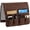 Brown, variant on FULANDL Sofa Armrest Organizer with 6 Pockets, Non-Slip Recliner Caddy for Remote, Phone, Tablet and Magazine (Coffee)
