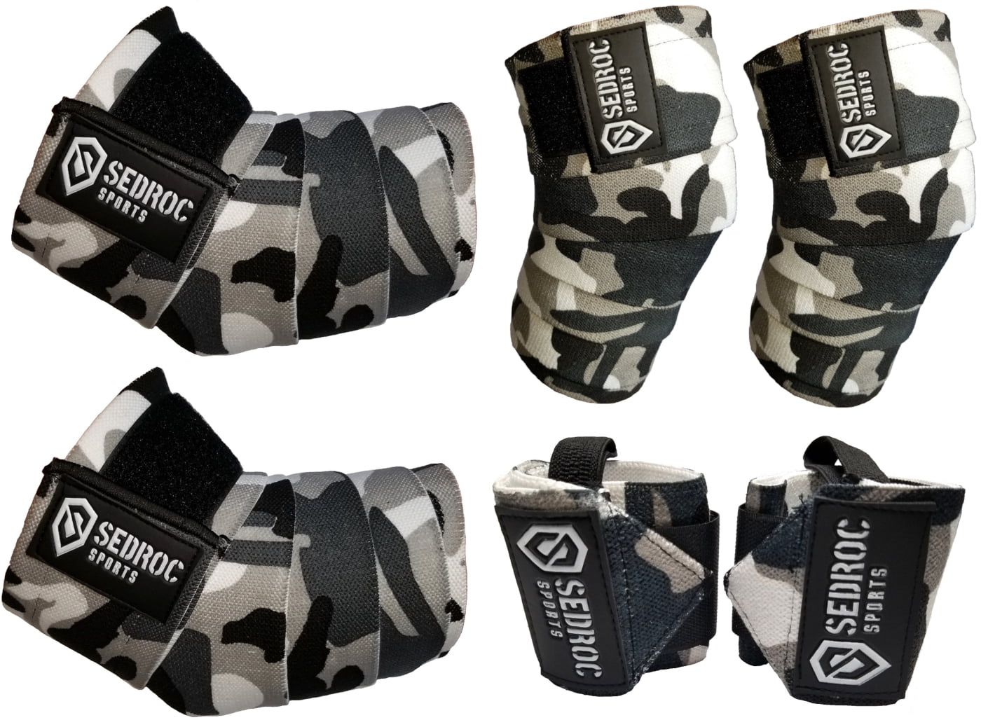 ELBOW Wraps Weight Lifting Bandage Strap Guard Powerlifting Pad Sleeves Gym Camo 