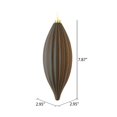 thumbnail image 3 of Vickerman M183275M 8 in. Chocolate Matte Line Finial Ornament  4 per Bag, 3 of 3