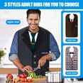 thumbnail image 6 of Adult Bibs, Bibs for Men Eating Washable, Reusable Adult Clothing Protectors with Crumb Catcher, 6 of 8