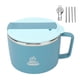 thumbnail image 1 of Noodle Bowl with Chopsticks and Spork 1200ml 304 Stainless Steel Portable Ramen Cooker Bowl with Lid for Office, 1 of 4