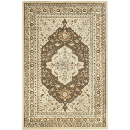 SAFAVIEH Florenteen Eden Traditional Area Rug, Ivory/Brown, 4' x 6'