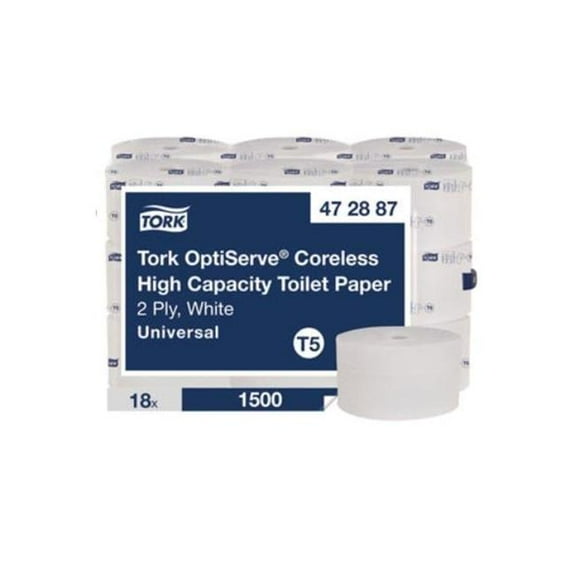 SCA Tissue TRK472887 Tork OptiServe High-Capacity Coreless Toilet Paper - 2-Ply, White - Case of 18