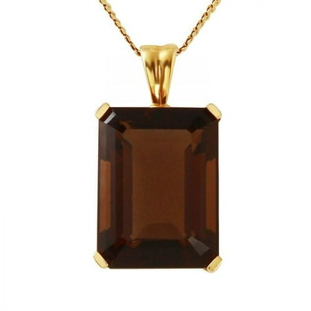 Foreli 30CTW Topaz 14K Yellow Gold Necklace