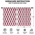 thumbnail image 2 of Blackout Kids Curtains,Pink and Black Argyle Pattern Childrens Insulated Curtains Set Of 2,Bedroom Essentials,Toddler Room Decor 42"x54", 2 of 5