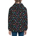 thumbnail image 6 of Xecao Multi-Colored Stars Pattern Zip Up Hoodies for Boys Girls, Sweatshirt with Pockets-Medium, 6 of 6