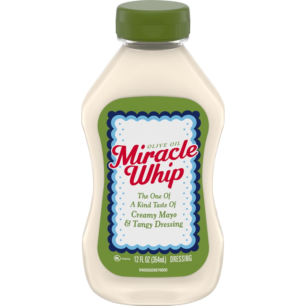 Miracle Whip Dressing with Olive Oil, 12 fl oz Bottle