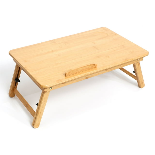 Graflsoa Adjustable Bamboo Laptop Desk with Storage Drawer, Cup Holder, and Non-Slip Baffle for 13-15.6 Inch Devices (Minimum Order: 10 Units)