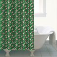 thumbnail image 4 of Green Christmas Snowman Pattern Shower Curtain 72"x84" ,Bathroom Decorative Shower Curtains Set with 12 Hooks,Modern Waterproof Washable Shower Curtain, 4 of 6