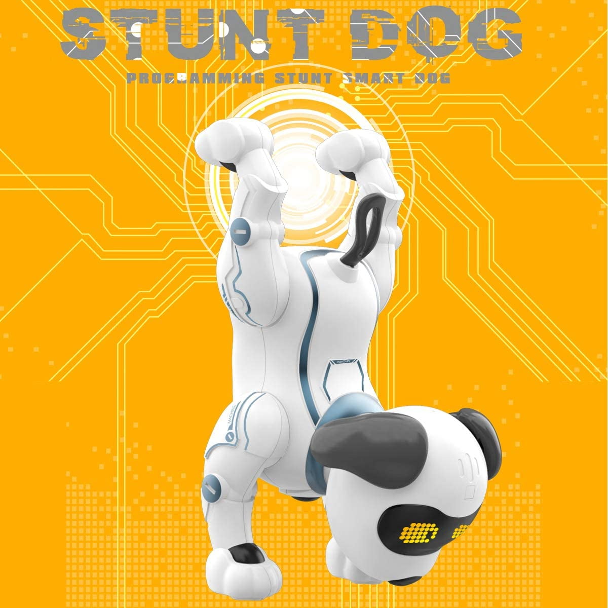 Fisca Remote Control Dog Robotic Stunt Puppy Toys Handstand Push up Electronic Pets Dancing Programmable Robot with Sound for Kids Boys and Girls Age 6 7 8 9 10 Year Old Walmart