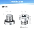 thumbnail image 3 of Uxcell 2-Pack Tapón de ajuste de tubería de cabeza hexagonal interior M10x1.25mm, tapón de socket de acero inoxidable con tornillo de sellado O-Ring, 3 of 6