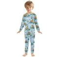 thumbnail image 3 of joogoo Cartoon Duck Capybaras Pajamas Set Long Sleeve Soft Cotton Sleepwear 2 Piece 18M, 3 of 7
