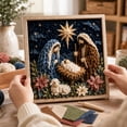 thumbnail image 5 of Nativity Scene Punch Needle Art Kit With Wooden Frame, Holy Family Yarn Craft Set for Adults and Beginners, Religious Christmas Gift, 7.87 x 7.87 Inch, 5 of 6