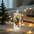 thumbnail image 4 of LED Christmas Candle Lights Luminous Decoration - Simulation Electronic Crystal Candles with Tree/Pine Twig/Berry Ornament Decor for Holiday Ambient Gifts, 4 of 5