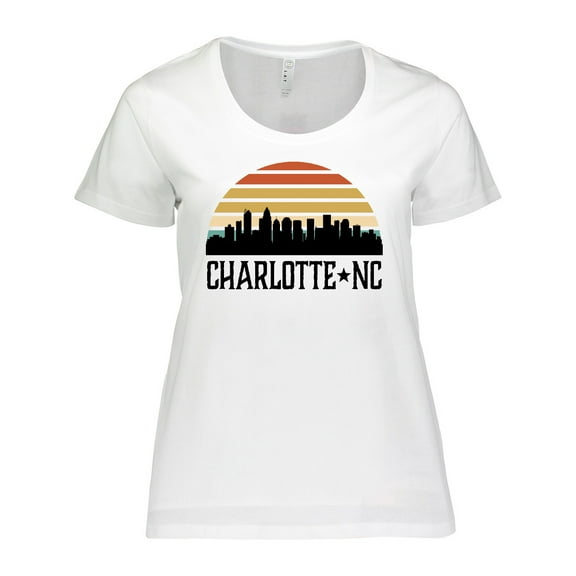 Inktastic Charlotte North Carolina Skyline Women's Plus Size T-Shirt