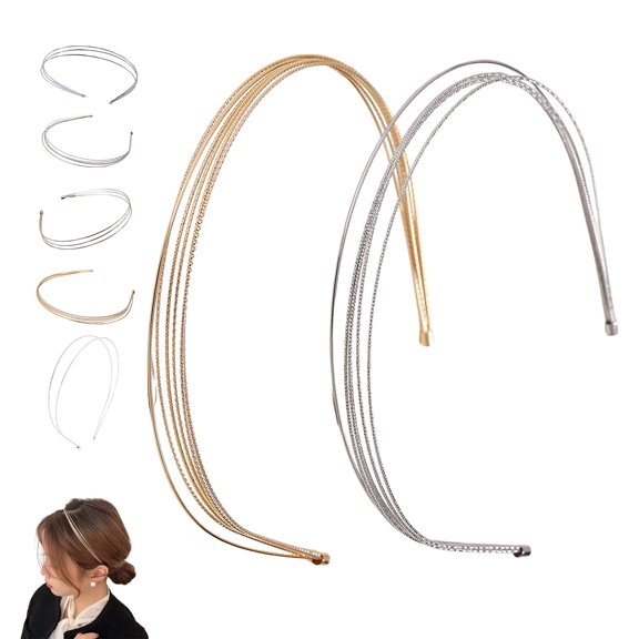 Metal Multi-layered Headband for Women, Non-slip Elastic Hairband, Fashion Hair Accessories for Daily Styling And Elegant Outfits
