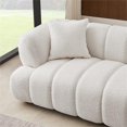 thumbnail image 5 of Roven Mid-Century Modern Living Room Luxury Boucle Fabric Couch in Cream, 5 of 6