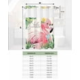 thumbnail image 6 of No Hook Shower Curtain with Snap-in Liner, Pink Flamingos Waterproof Fabric Bathroom Curtains, Green Leaves Pastoral Abstract Art Bath Curtains & Mesh Top Window Stall 48"x72", 6 of 6