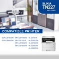 thumbnail image 2 of 1-Pack Black TN227 Toner Cartridge: Compatible TN227 TN-227 Replacement for Brother MFC-L3770CDW L3710CW L3750CDW L3730CDW HL-3210CW 3230CDW 3270CDW 3230CDN 3290CDW DCP-L3510CDW L3550CDW Printer, 2 of 6