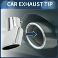 thumbnail image 2 of Unique Bargains 1Pc Curved Slant Exhaust Tip  2.9" Inlet for Land Rover Range Rover 02-10 Stainless Steel Silver Tone, 2 of 8