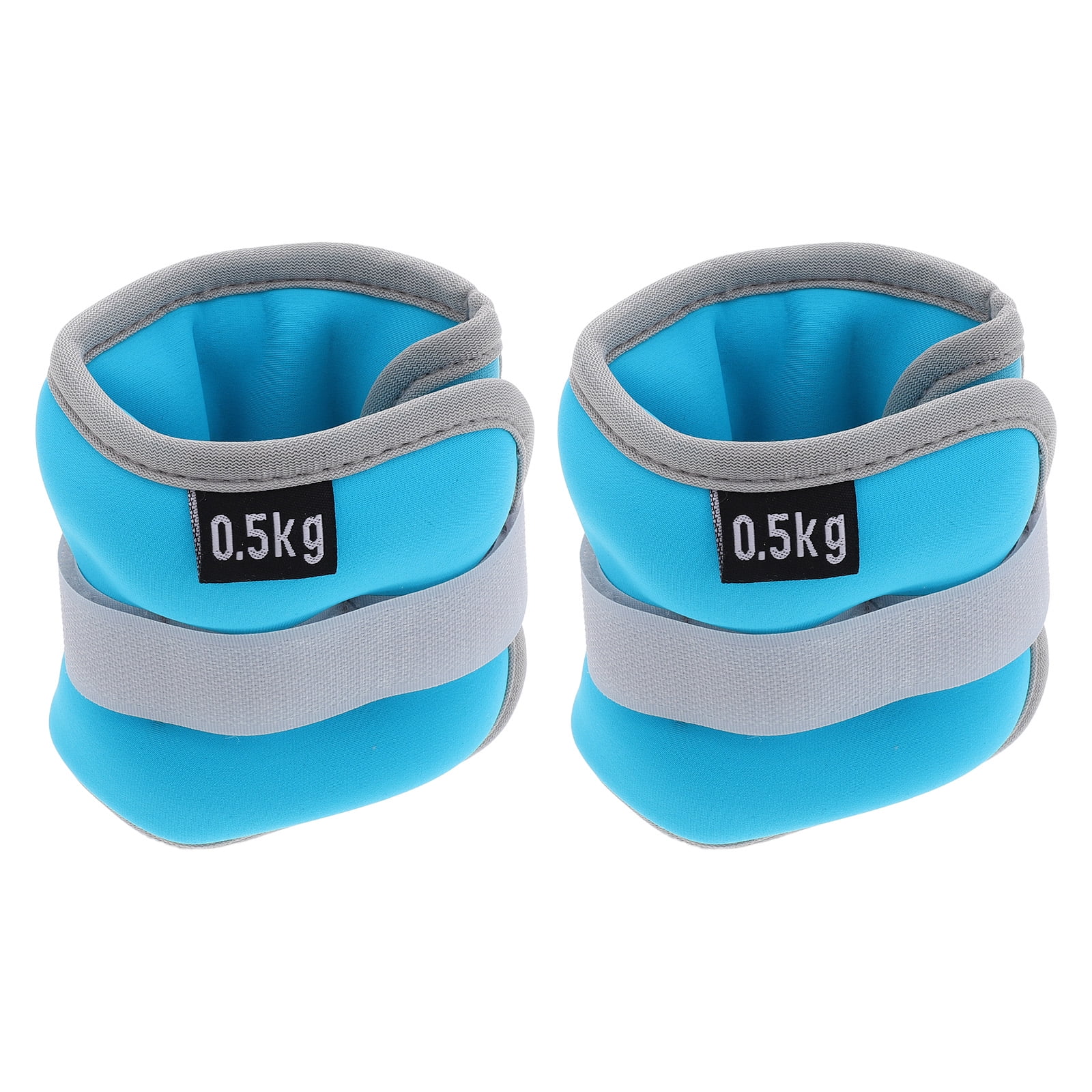 LITINKIMI 2Pcs Adjustable Sky Blue Ankle Weights for Fitness Running and Strength Training