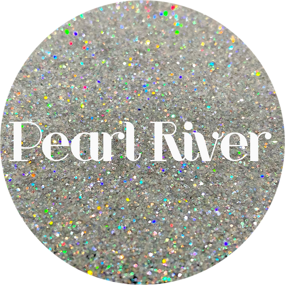 Glitter Heart Co. Glitter - High Quality Polyester Glitter - Pearl River - Iridescent Silver – 2 oz Bag
