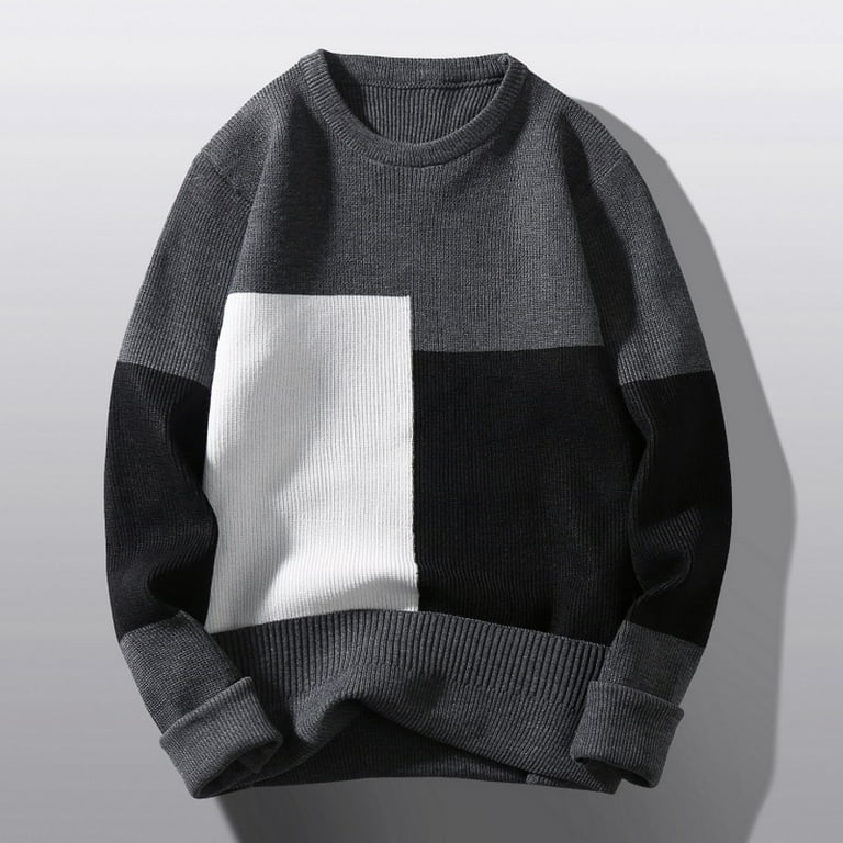 Ketyyh-chn99 Sweaters for Young Men 2024 Oversized Sweaters Spilt Hem Pullover Knit Sweater Tops Grey,M Ketyyh-chn99 Sweaters for Young Men 2024 Oversized Sweaters Spilt Hem Pullover Knit Sweater Tops Grey,M
