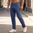 thumbnail image 2 of XIAONU Mens Solid Slim Fit Jeans Slim Tapered Full Length Button Fly Trousers Stretch Casual Everyday Bottoms, 2 of 6