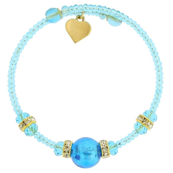 GlassOfVenice Carino Murano Glass Bracelet - Aqua