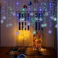 thumbnail image 4 of Cortina de luces Led, adornos navideños para el hogar, luces de carámbano de copo de nieve, decoración navideña, Año Nuevo 2022, 4 of 4