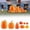 Orange, white, black, variant on Clearance Under $9.9! 16PACK Fall Pumpkin Decor Set, Assorted Sizes & Colors for Thanksgiving & Halloween, Resin, (One Size, White)